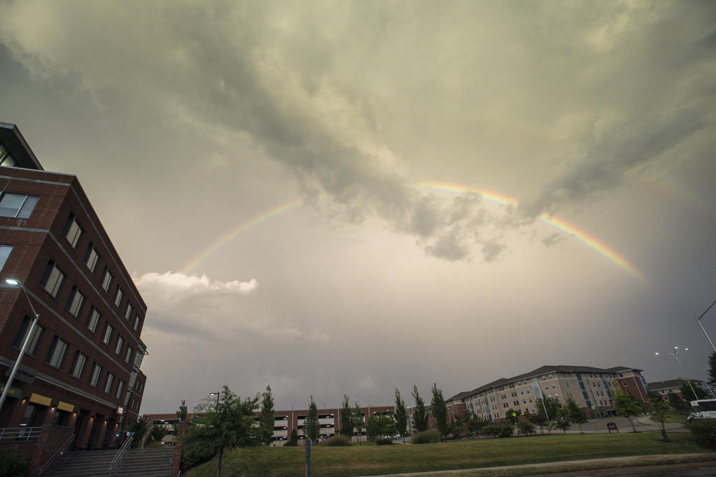 campus in the evening